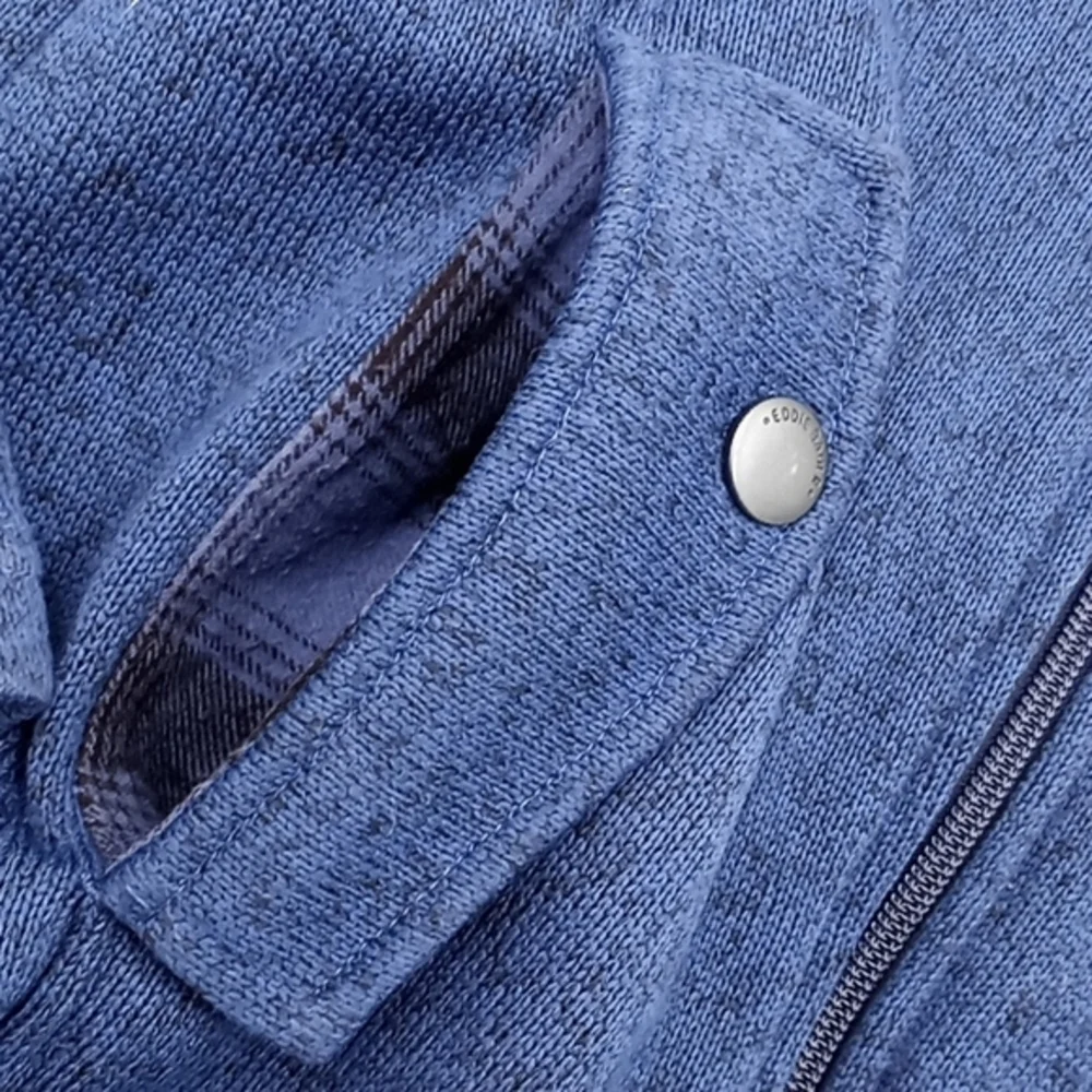 Eddie Bauer Hooded‎ Knit Full Zip Jacket Blue XS
